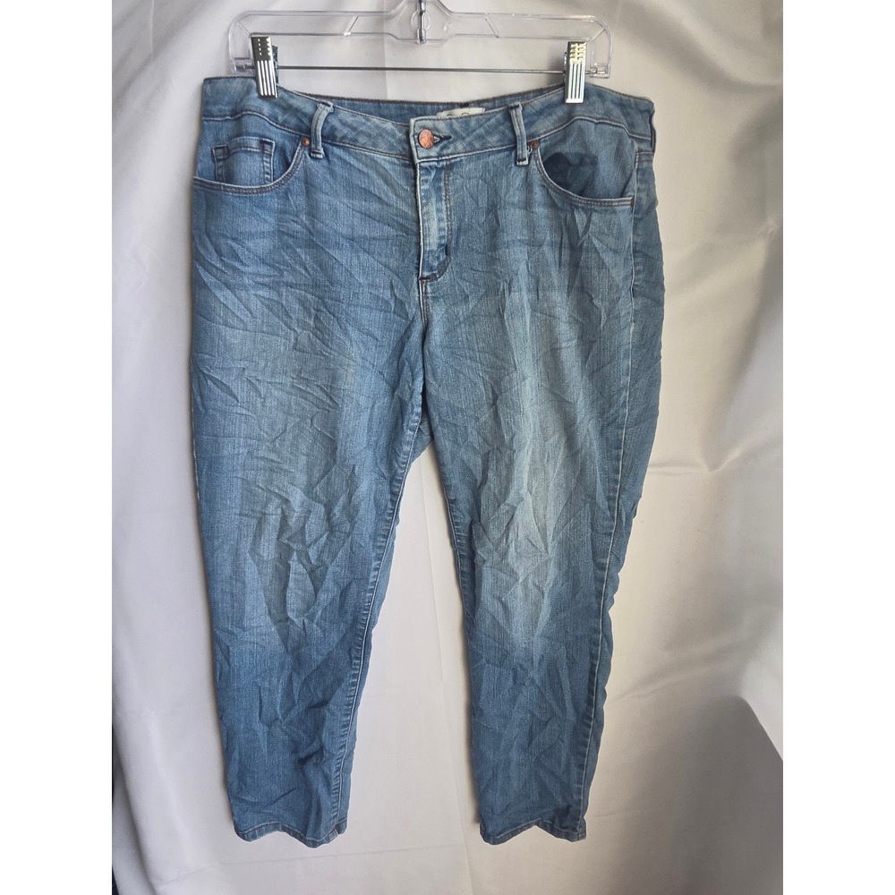 Jessica Simpson Rolled Crop Skinny Jeans Men Blue Light Skinny Mid